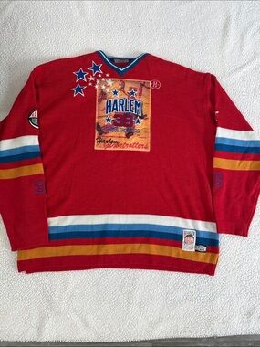 Vintage 1990  Harlem Globetrotters Men’s Sweater 3XL Red Platinum FUBU. RARE!